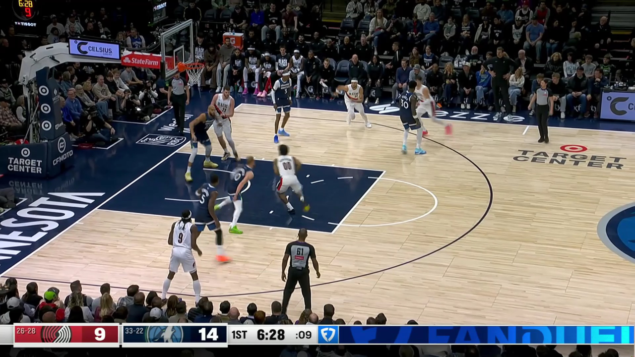 森林狼封锁开拓者，詹姆斯防守端锁死对手